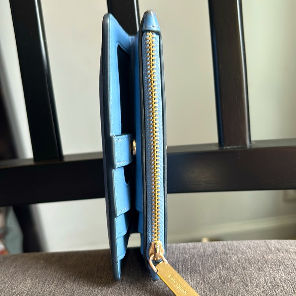 Kate Spade Blue Leather Wallet - Picture 3 of 6